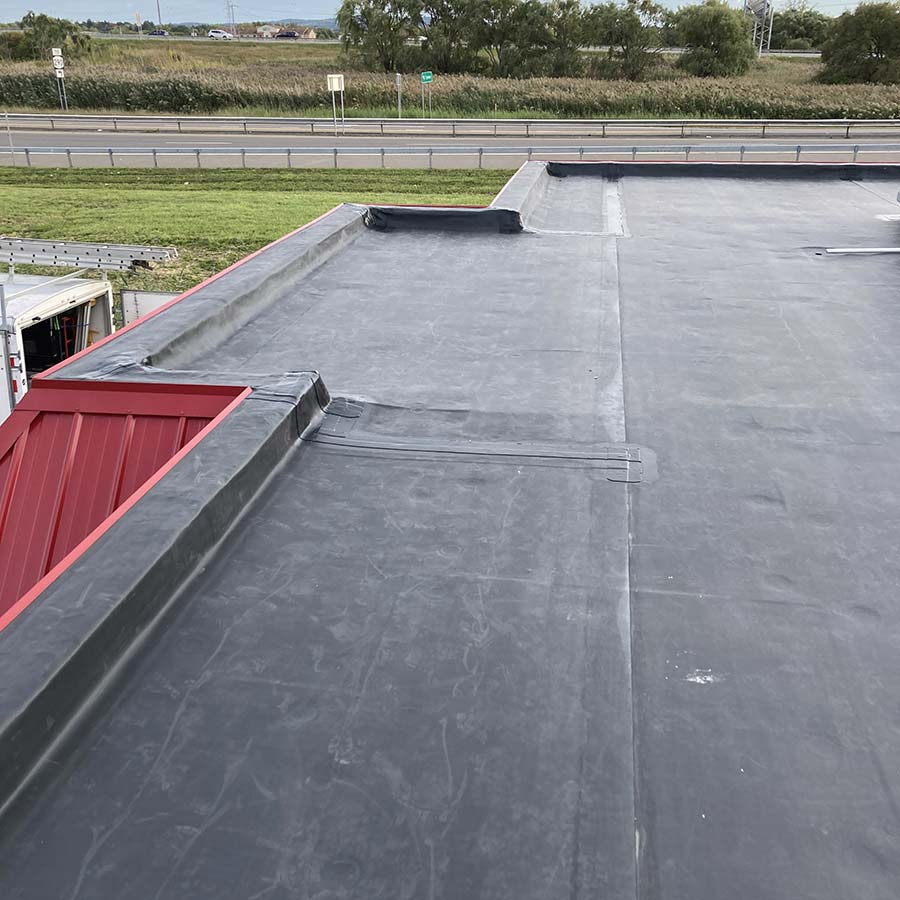 A commercial roof completed by Tempo Roofing